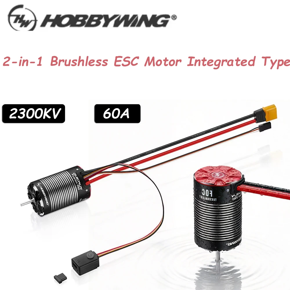 Hobbywing Quicrun Fusion Pro 2300kv Brushless Sensored Waterproof Motor Built