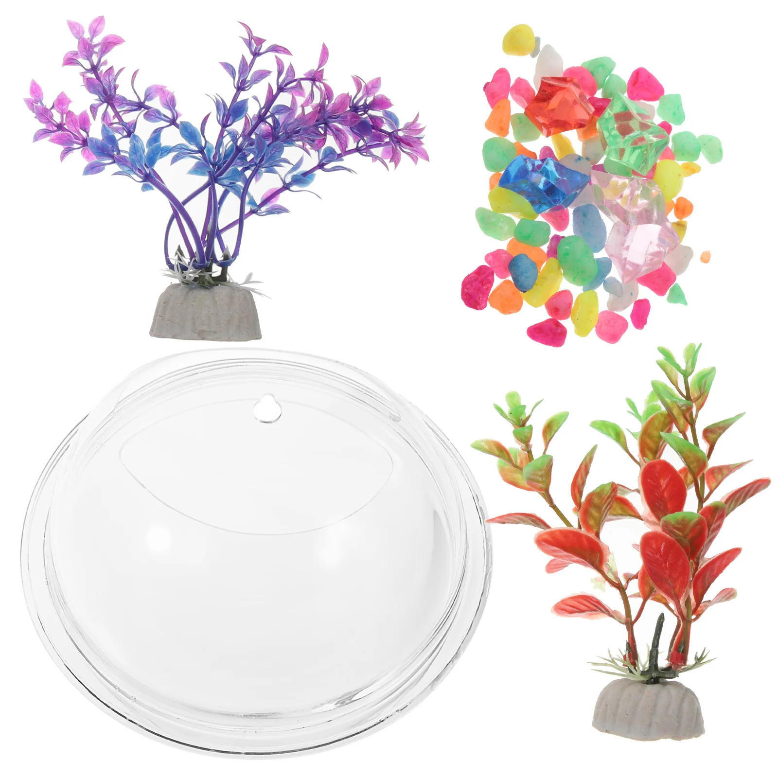 

15Cm Strong Acrylic Wall Mounted Fish Aquarium Transparent Hanging Tank for Stylish Home Decor and Plant Habitat