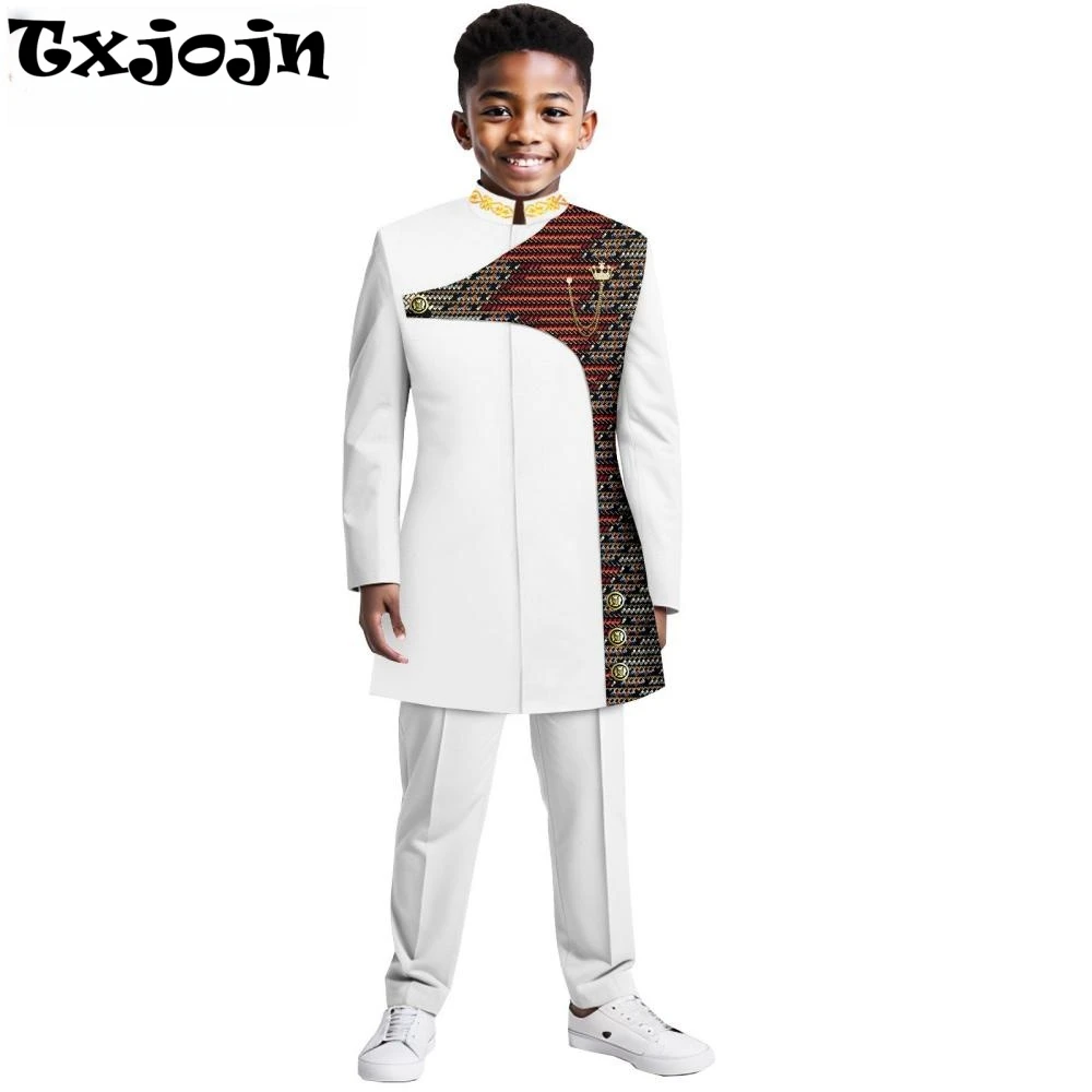 

Formal Print Boys Suits 2 Pieces For Celebrations,Handsome Stylish Kids Suit Set Wedding Guest Wear,Plus Size Children's Tuxedo