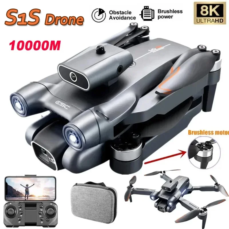 New Mini S1S Drone 6K/8K Professional HD Aerial Photography Intelligent Obstacle Avoidance Quadcopter Brushless Motor Drone Toys