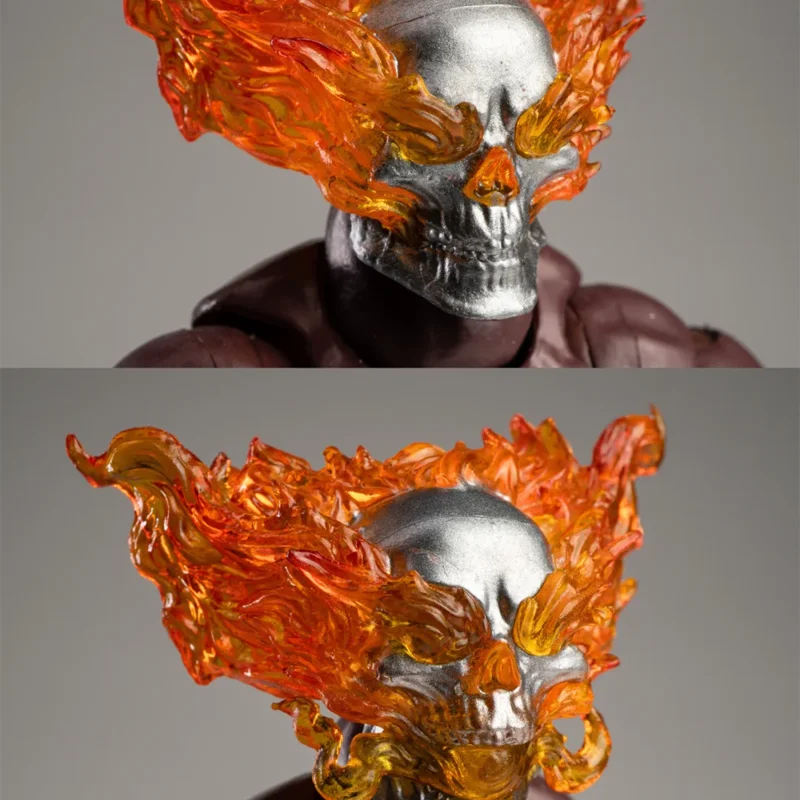 CT Toys X-Men Logan Hellfire Ghost Rider Wolverine Posable Action Figure With Fire Skull Head Flame Claw Accessories Collectible view 6