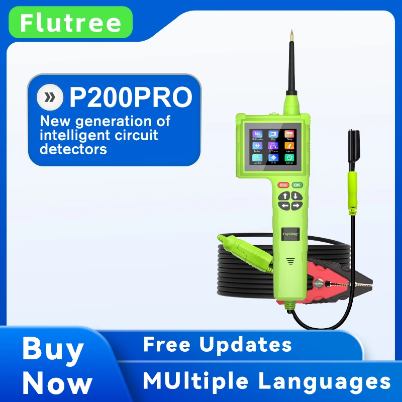 P200 Pro Power Circuit Probe Kit 9V-48V Circuit Systems Automotive Circuit Tester-Multimeter/Oscilloscope/Fuel Injector Tester