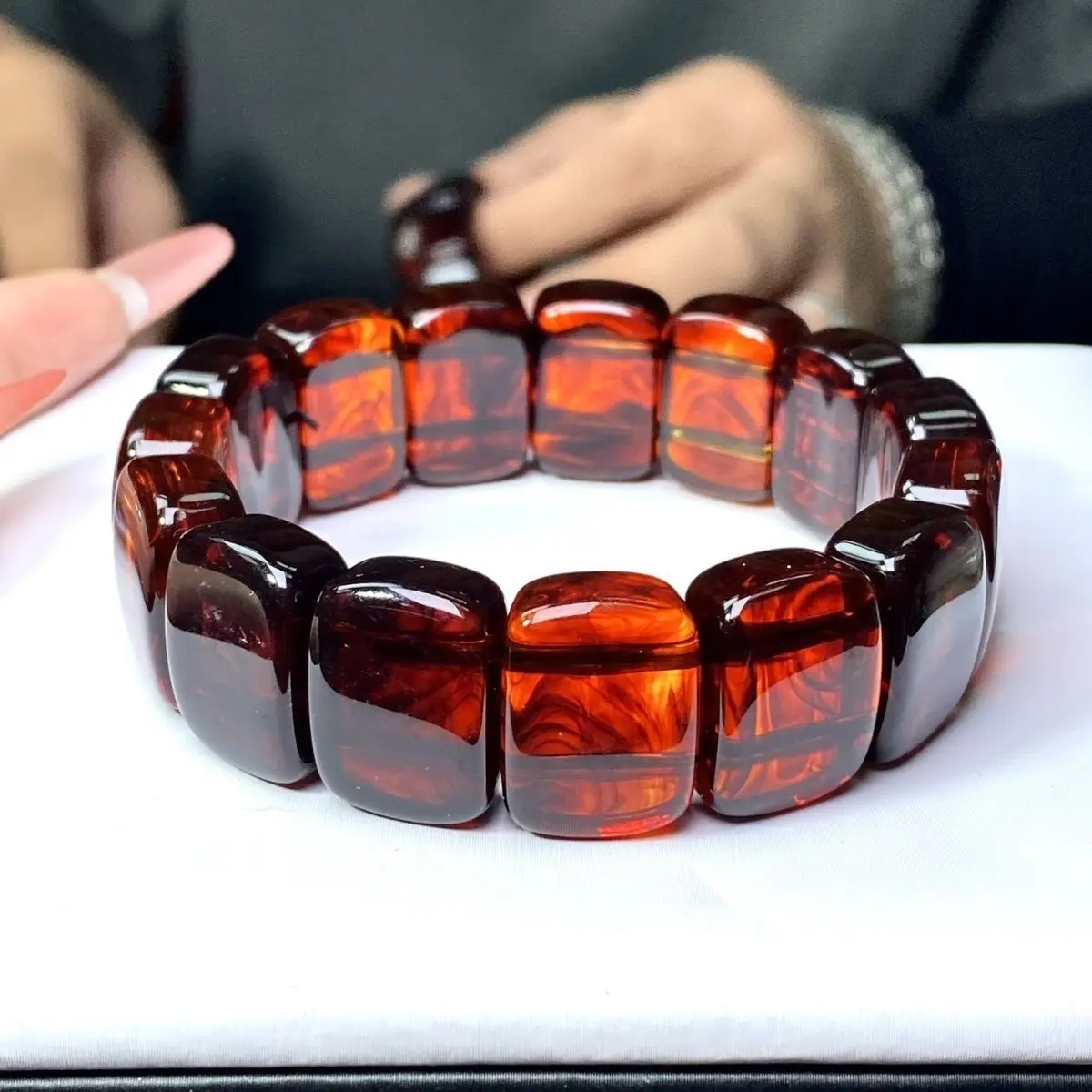 Natural Red Amber Bangle Wide Bracelet Men Women Healing Gemstone Fine Jewelry  Genuine Baltic Blood Amber Bracelets Ladies Gift