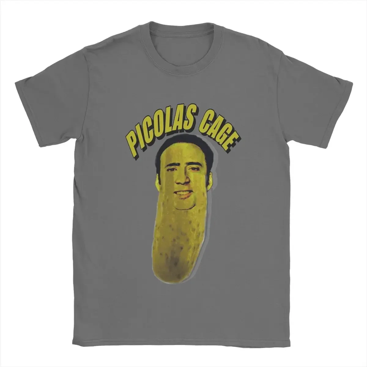 Picolas Cage Nicolas Cage T-Shirt Men Vintage Pure Cotton Tee Shirt Round Neck Short Sleeve T Shirts Printed Clothing