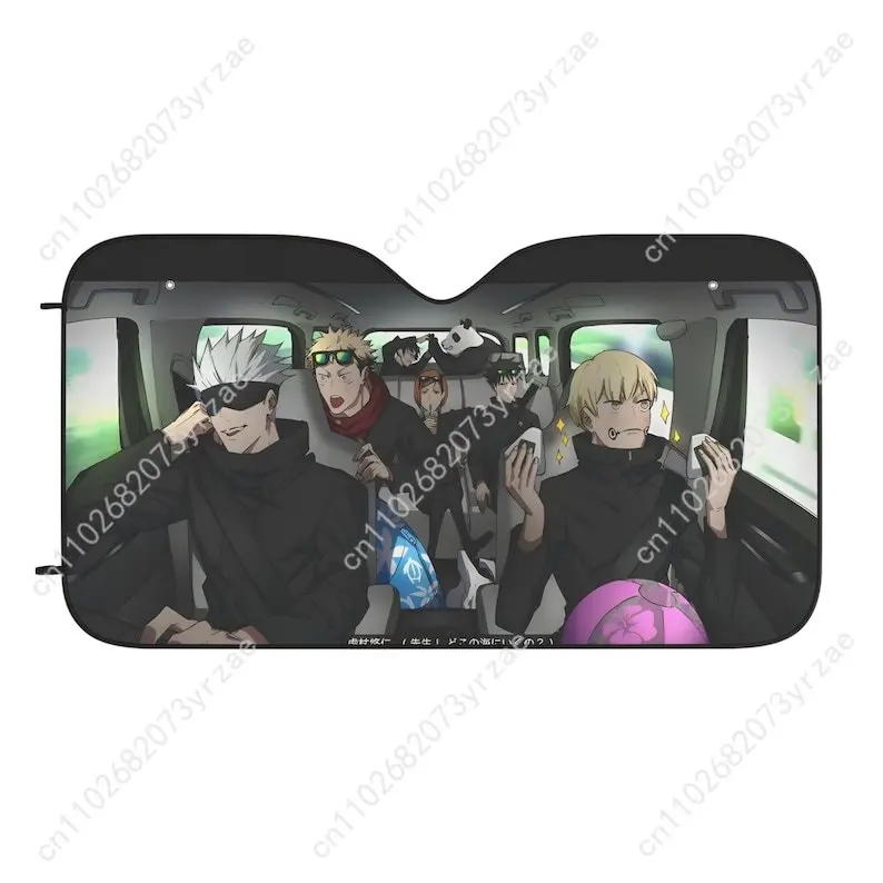 

Jujutsu Kaisen Car Sun Shade Good Heat Insulation Effect Windshield Sunshade Portable Waterproof Easy Clean Car Accessory
