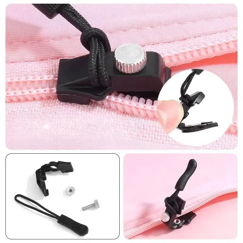 5Pcs Universal Zipper Repair Kit Zipfix Quick Instant Detachable Zipper Head Replacement Zipper Slider Pull for Jacket Bags Coat