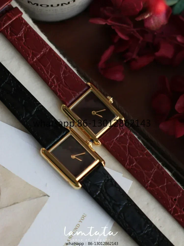 Blue pointer T-belt quartz round women's watch