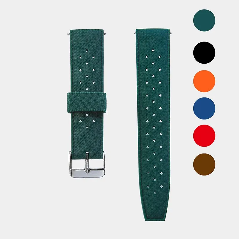 New Tropical Rubber Strap for Oris Seiko Citizen Quick Release Watch Band 18mm 20mm 22mm Silicone Tropic Strap Smart Watch Strap view 2