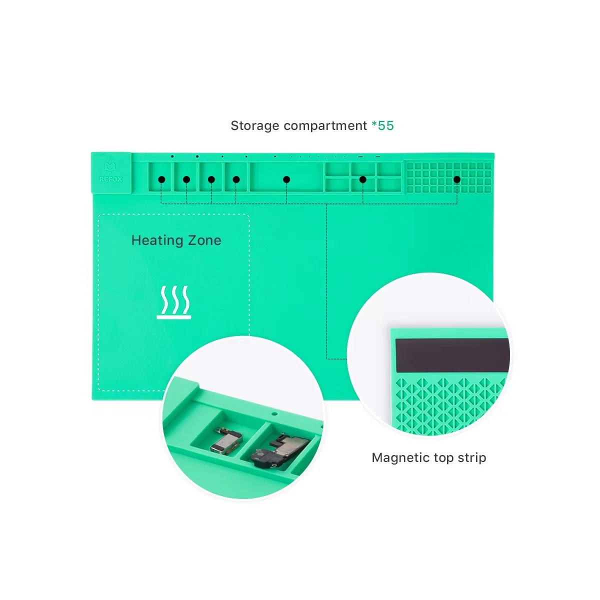 Imagem -05 - Refox-almofada de Aquecimento de Silicone para Telefone e Tablet Promat Rs30 Ferramentas de Reparação para Apple Ver Manutenção Isolante de Alta Temperatura Remodelar