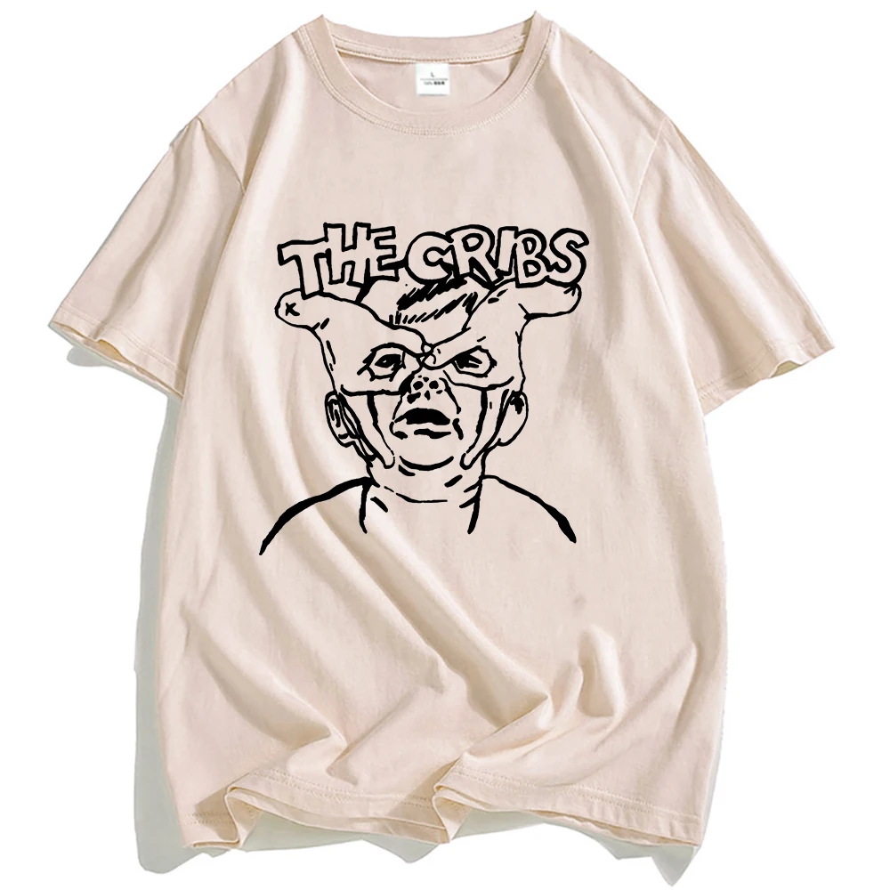 

The Cribs Goggle Hands Re-issue Tshirt Rock Band Street Style T-shirt Cotton Short Sleeve Men/Women Clothing Hip Hop Unisex Tees