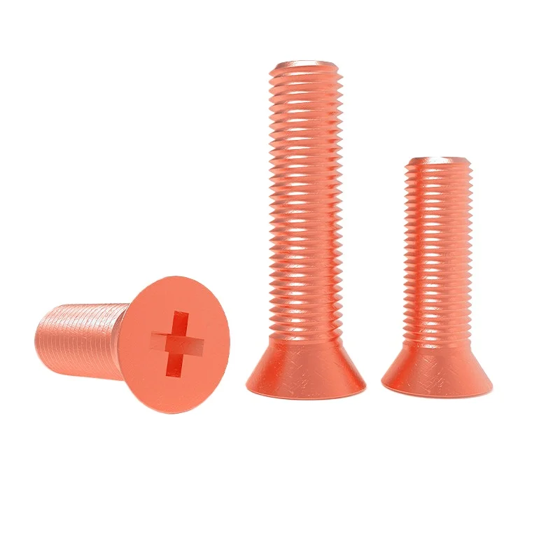 

M2/2.5/3/4/5/6/8/10 Metric x Length 4-50mm Copper Cross Socket Flat Phillps Head Screw Bolt Electric Conduction