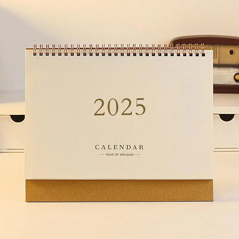 2024-2025 Desk Calendar Decorative Standing Paper Home Accessories Delicate Student Decor Calendar