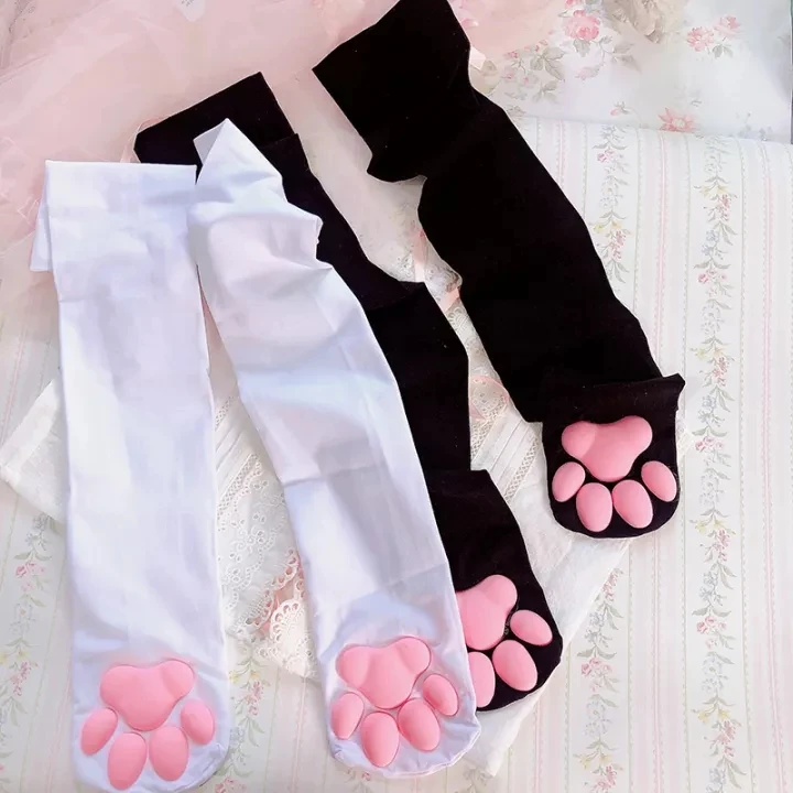 1set Lovely Cat Ear Hairband Claw Gloves Girls Anime Cosplay Costume Plush Cat Fur Ear Stocking Night Party Club Headbands