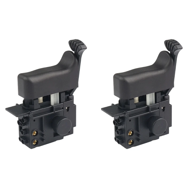 Drill Control Button Repair Part 2 Pack Black Plastic Switches for Electric Drill Maintenance, Approx high quality