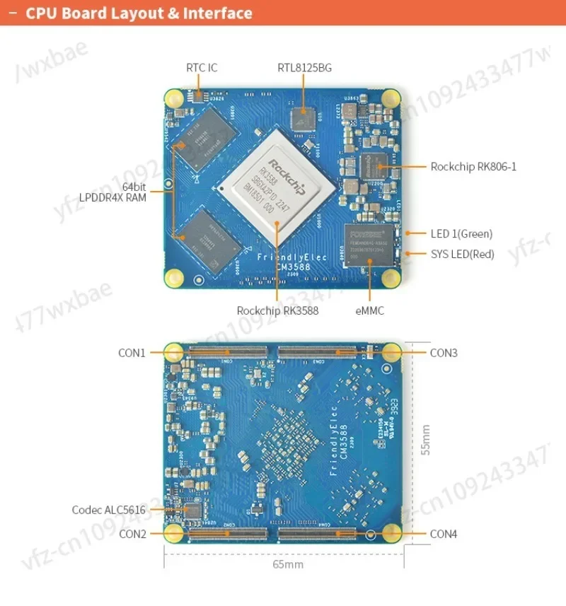 Core Plate Kit Rk3588 Development Board NAS Cloud Storage