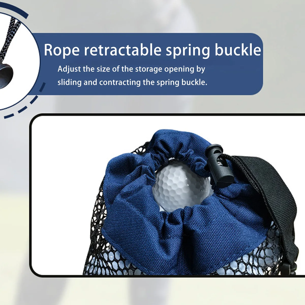 Portable Drawstring Golf Ball Mesh Bag Lightweight Golf Accessories Storage Pouch Outdoor Golf Carry Organizer Bag - view 2