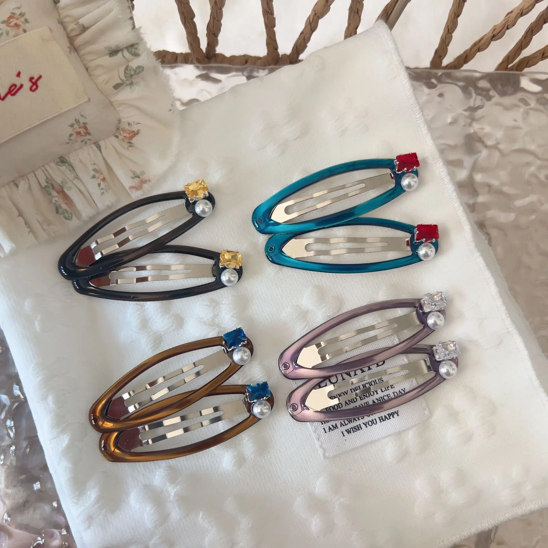 Haarspangen für Damen, koreanischer Stil, modische Perle, BB-Haarspange, einfache und vielseitige Seitenklammer, zerkleinerte Haarspange, Haar-Accessoire
