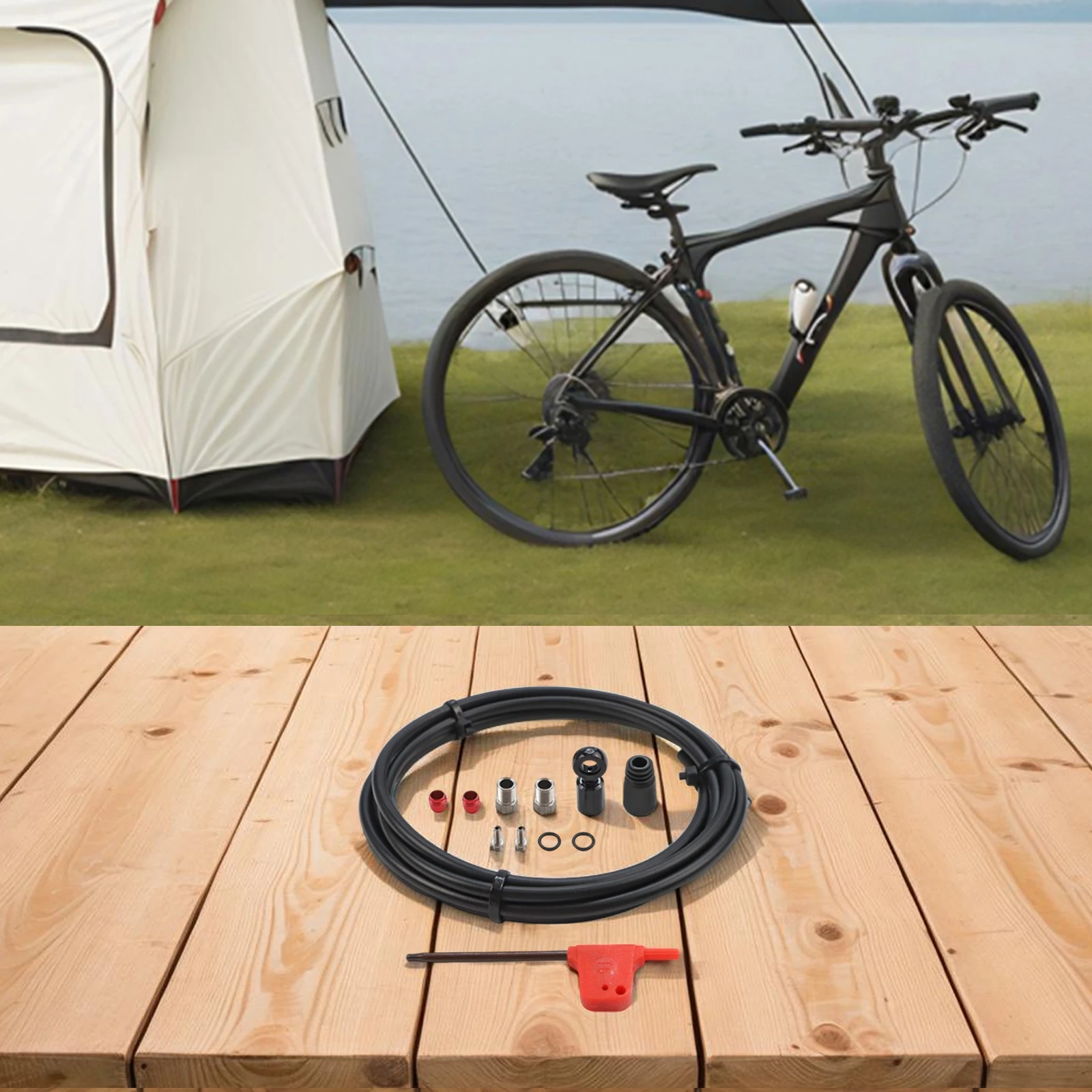 

Комплект тормозных шлангов с оливковыми вставками, длина велосипедного тормоза 2000 мм, шланг гидравлического дискового тормоза включает в себя гаечный ключ T8, металлические фитинги для шлангов