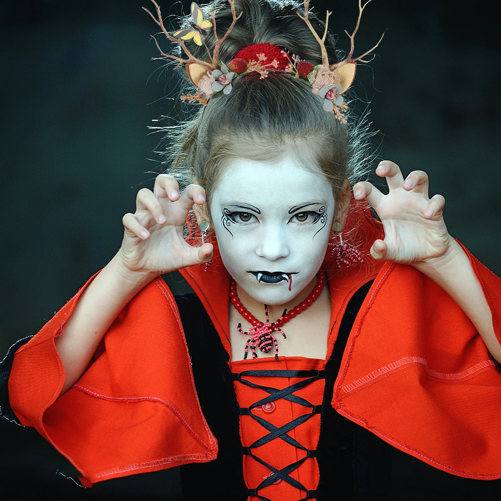 1Set Elf Oren Kroon met Takken Hoofdband Fee Cosplay Props voor Halloween Party Kostuum Accessoire Light Up Gewei Dress Up