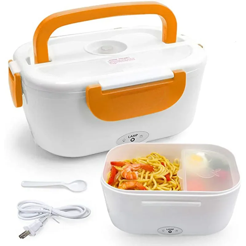 

2 in 1 Home Car Dual Use Electric Lunch Box Stainless Steel 12V 24V 110V 220V Food Warmer Container Food Heating Lunchbox Set