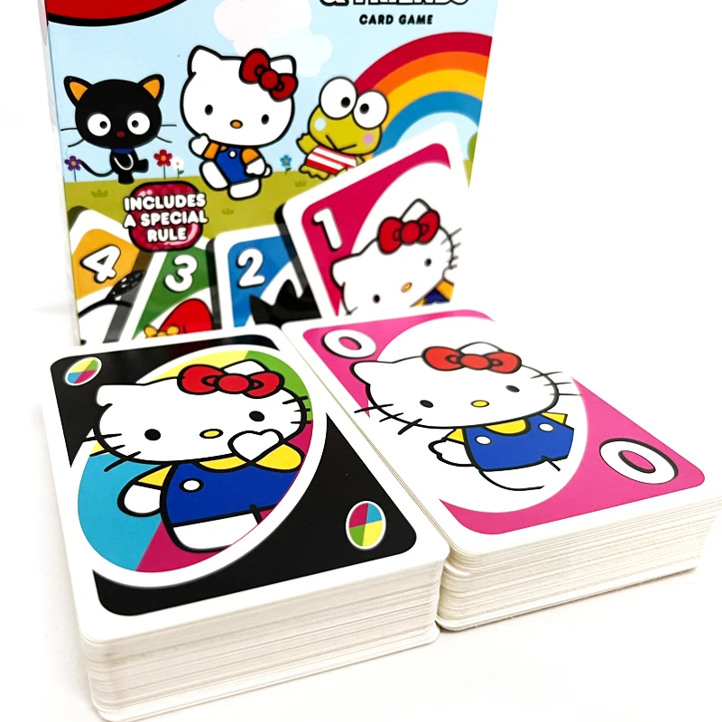 2025 New Hello Kitty Board Games UNO Cards Table Family Party Entertainment UNO Games Card Toys Children Birthday Christmas