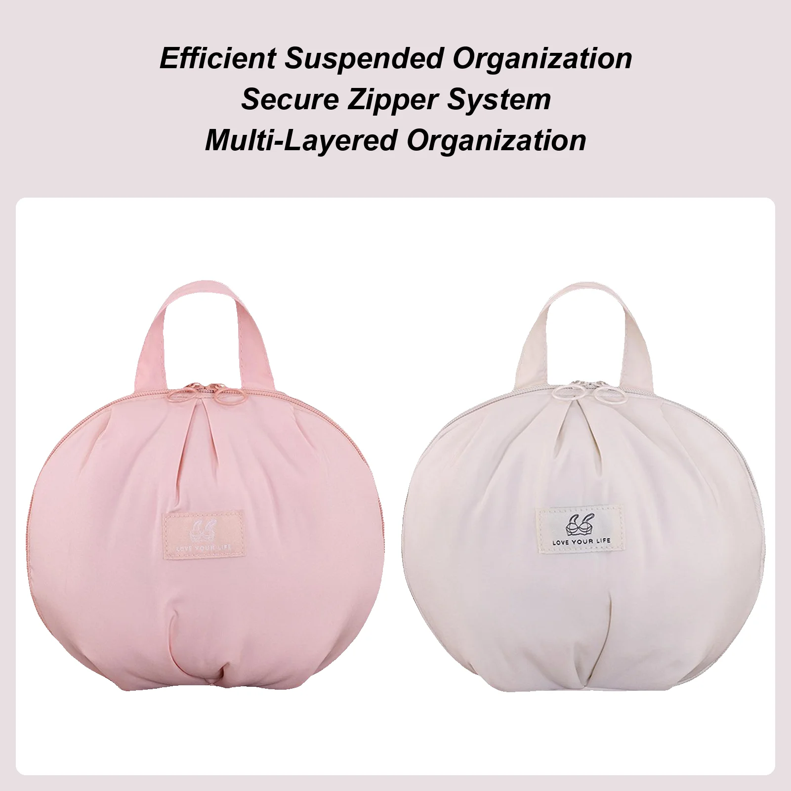 

Underwear Travel Bag Divided Panties Storage Bag For Traveling Lightweight Laundry Carrying Pouch With Zipper For Home Business