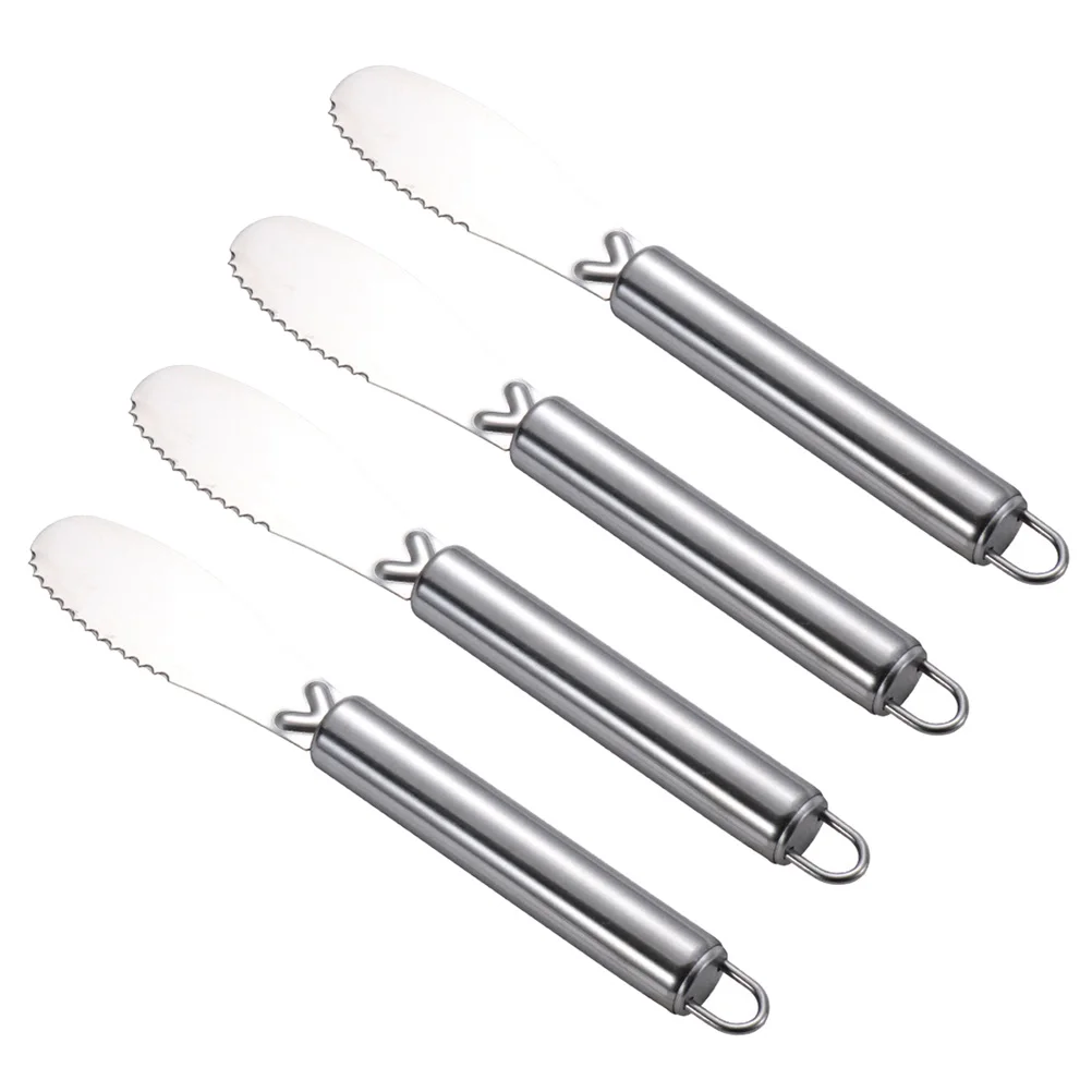 

4pcs Butter Knife Baking Tool Stainless Steel Heat Resistant Spatula Cake Maker Reusable Non Stick Safe Design Easy Clean Cream