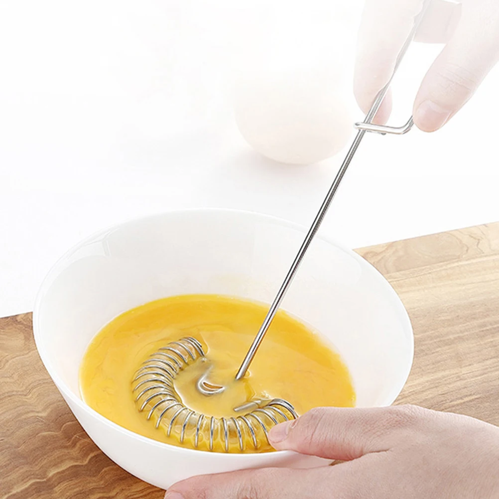 

5Pcs Spring Whisk Stainless Steel Egg Beater Heavy Duty Handheld Kitchen Cooking Tool Mixer for Baking Dough Cream