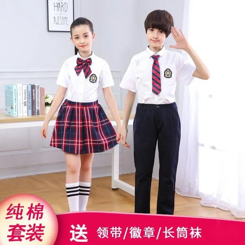 Children's choir costumes performance costumes school uniforms for primary and secondary school students poetry recitation