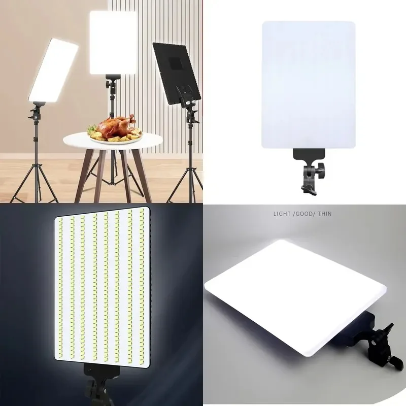 With tripod stand remote control dimmable panel lighting video light for live photo studi