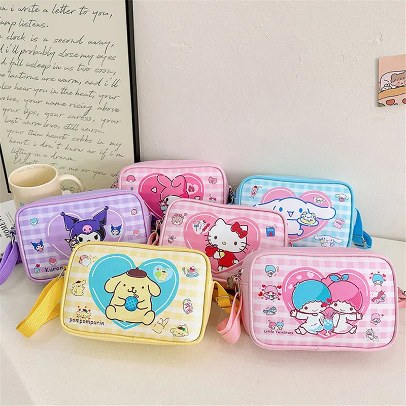 Kawaii Sanrio Crossbody Bag Cinnamoroll Simple Hobos Chest For Students Dzieci Torby na ramię Plecak podróżny dla kobiet Prezenty