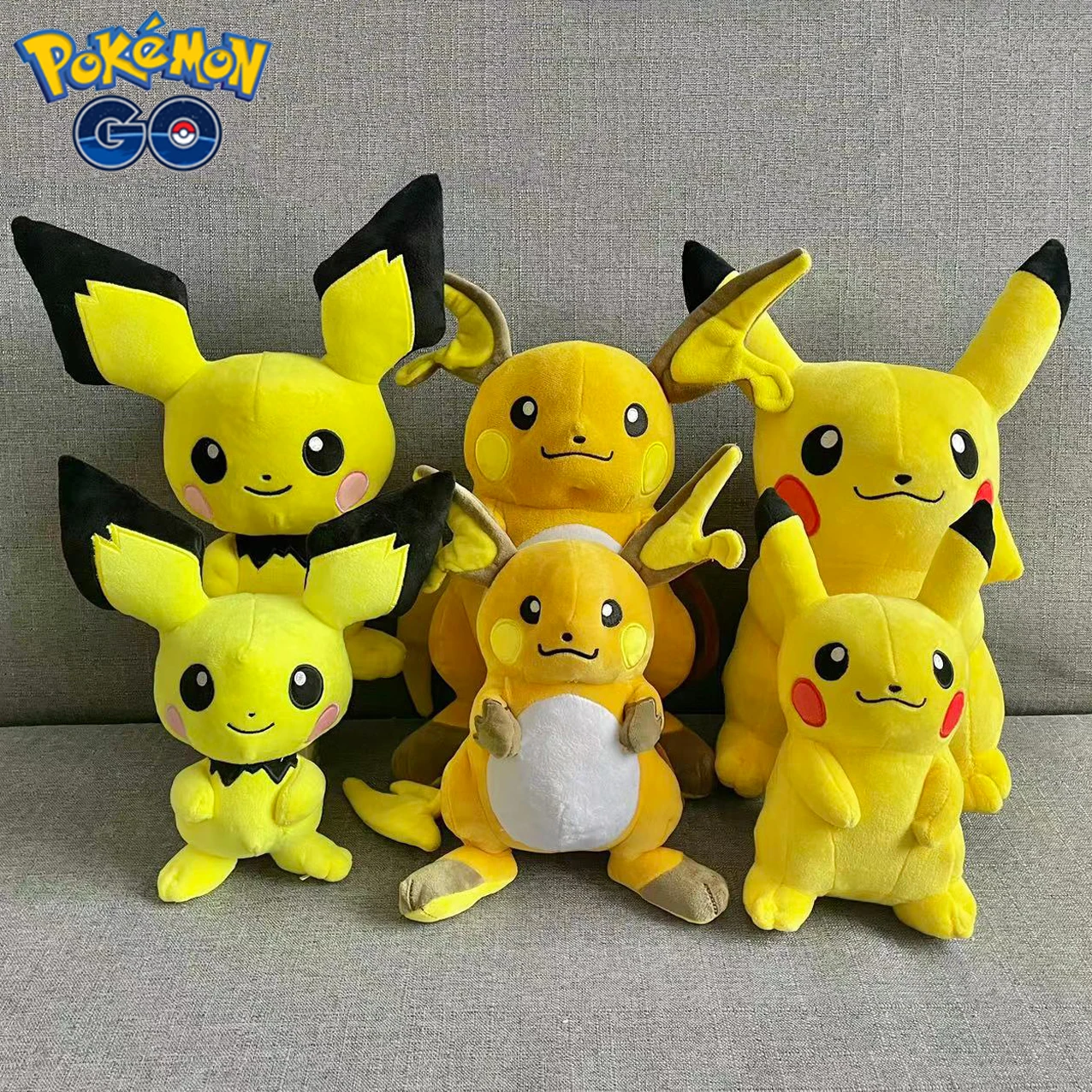 Neue Pokemon ausgestopfte Anime Pichu/Pikachu/Raichu Plüsch tier Kawaii Cartoon & süße Puppe Schlaf kissen Geburtstags geschenke Mädchen Zimmer Dekor – Detail 9