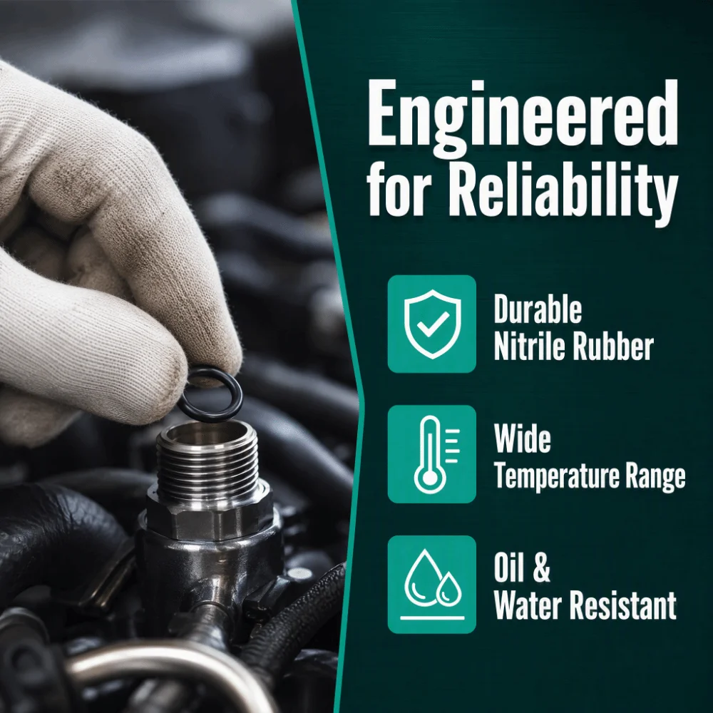 Durable Air Conditioning O Ring Kit Maintenance Nitrile Rubber O-Type Sealing Rubber Ring High-pressure Wear-resistant