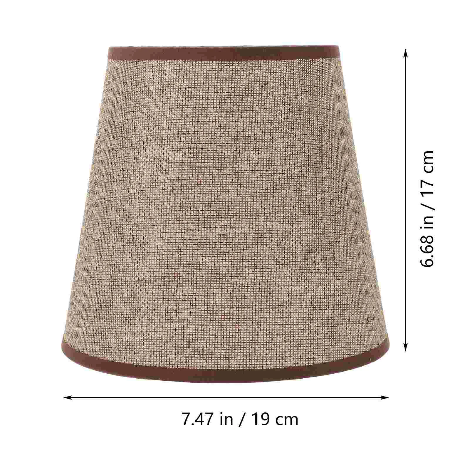 Linen Fabric Lampshade Desk Bell Shades Small Replacement Bulb Bedside Table Cover for