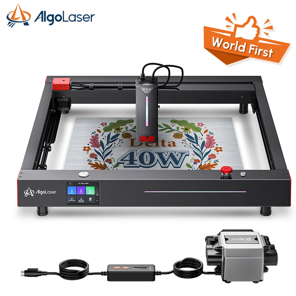 AlgoLaser 40W Laser Engraver with Air Pump 40W Laser Cutter for Wood Metal Crafting Customized Gift and Batch Produce Business