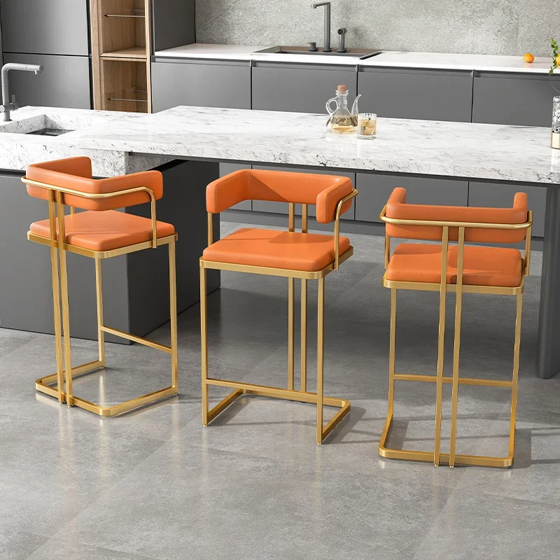 

Iron Salon Relaxing Bar Chairs Design Interior Tall Restaurant Minimalist Bar Chairs Nordic Eetstoelen Home Furniture