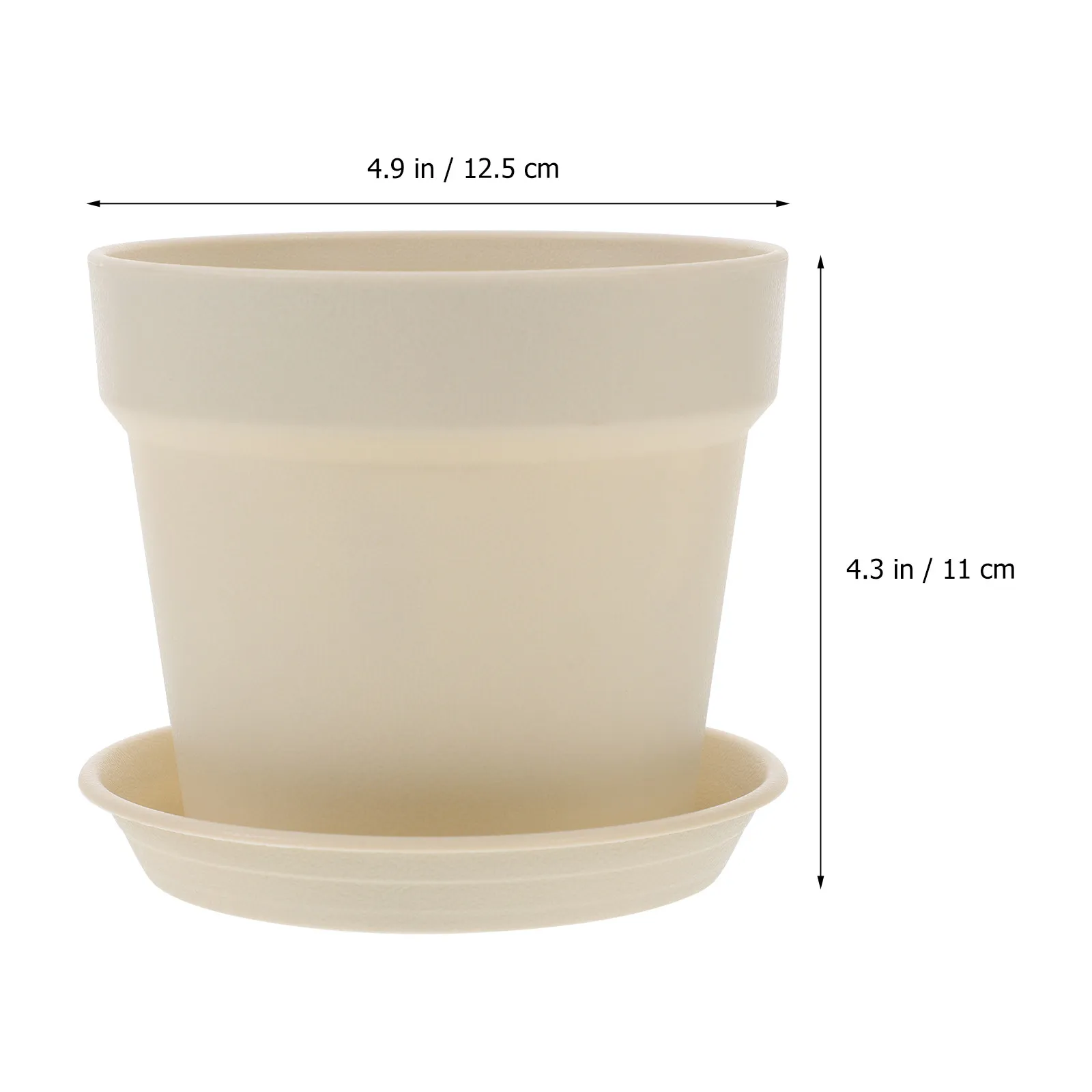 6Sets Small Plant Pots Set PP Material Breathable Flower Pots for Indoor Outdoor Gardening Patio Porch Bonsai Succulents