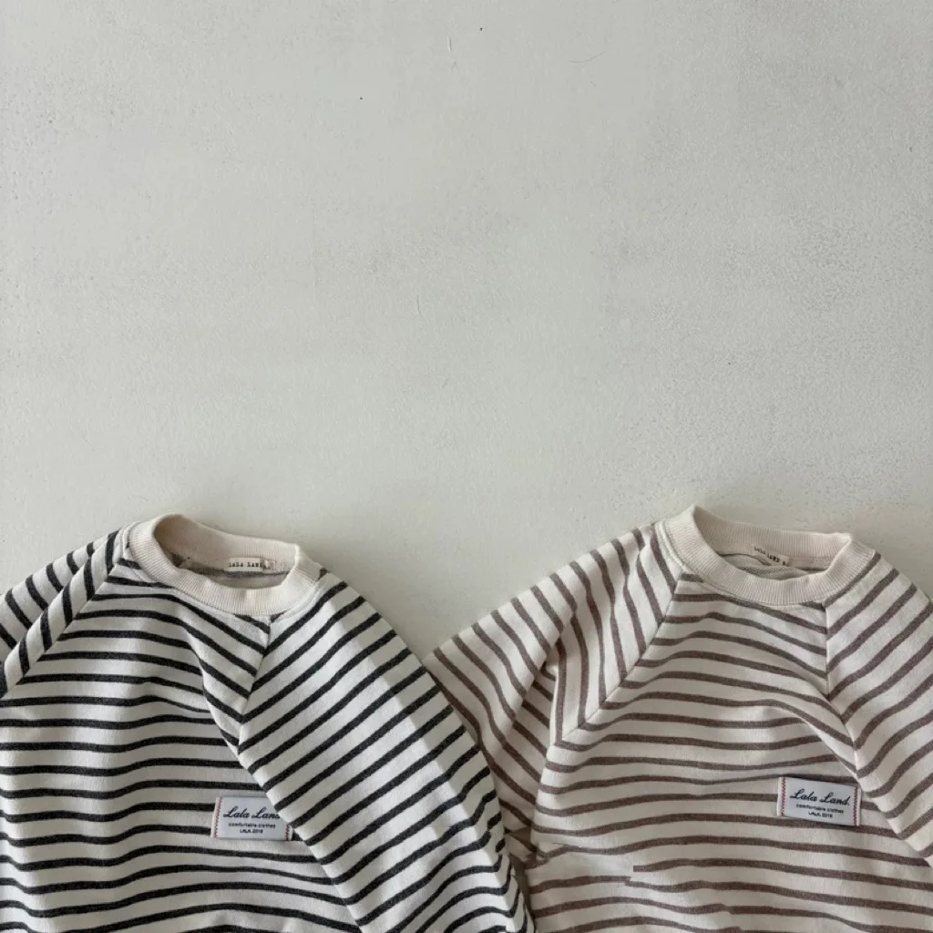 2025 Autumn New Baby Long Sleeve Casual Striped Bodysuit Newborn Cute Boy Girl Cotton Jumpsuit For Toddler Infant Clothes