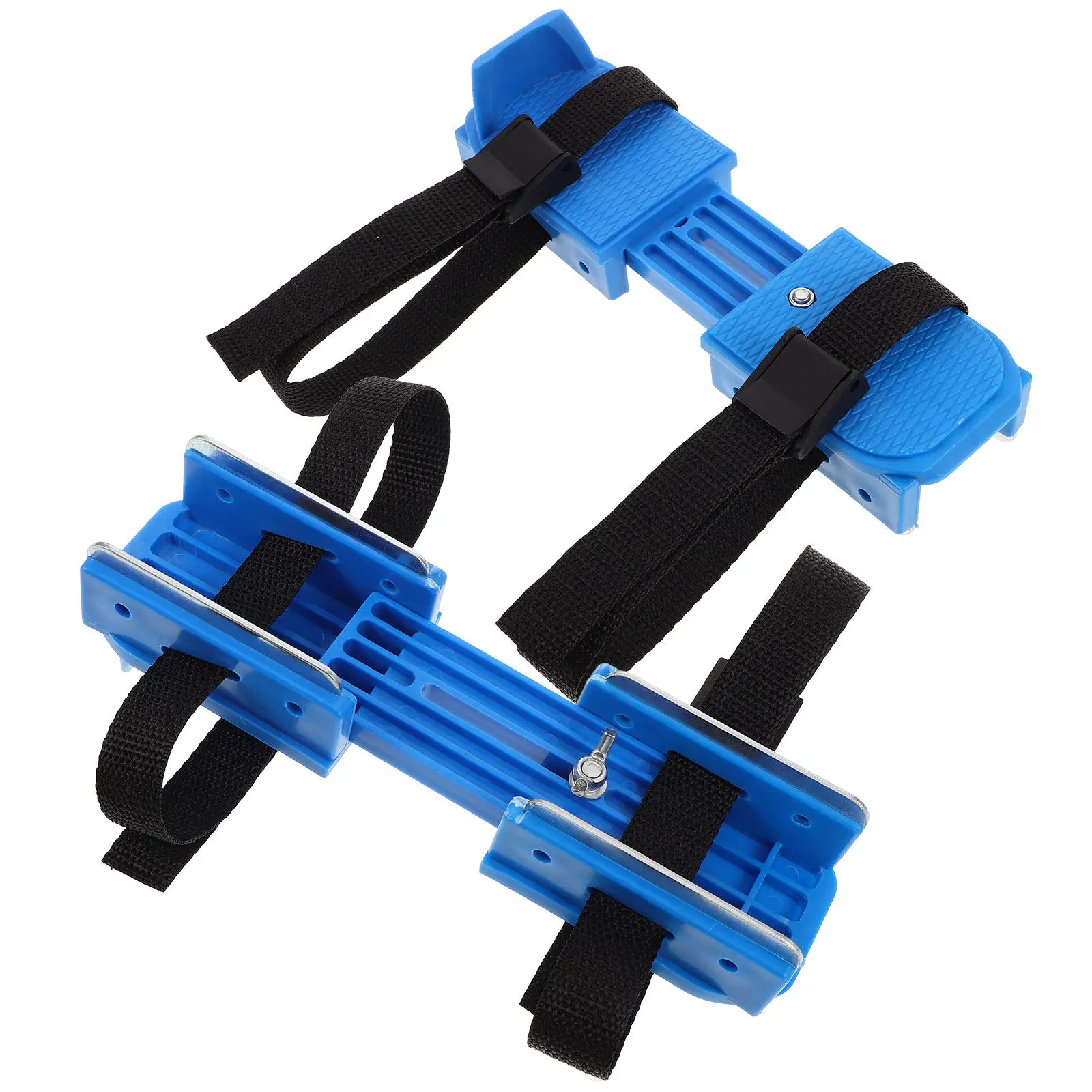 

1Pair Adjustable Ice Skates for Junior Skaters Double Runner Stability Design Strap Fastening Protective Covers