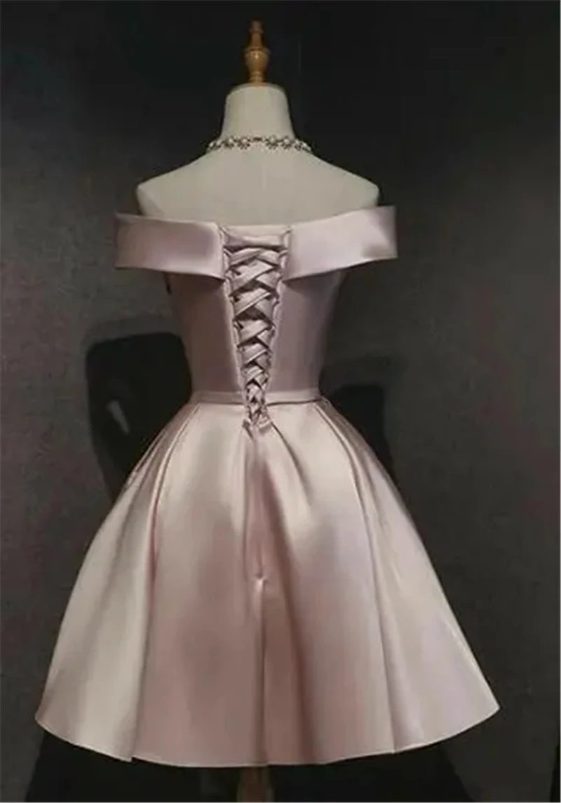 Bealegantom Vintage Satin Short Homecoming Dresses 2024 A-Line Ruffles Lace Up Mini Graudation Cocktail Prom Party Gown QA235