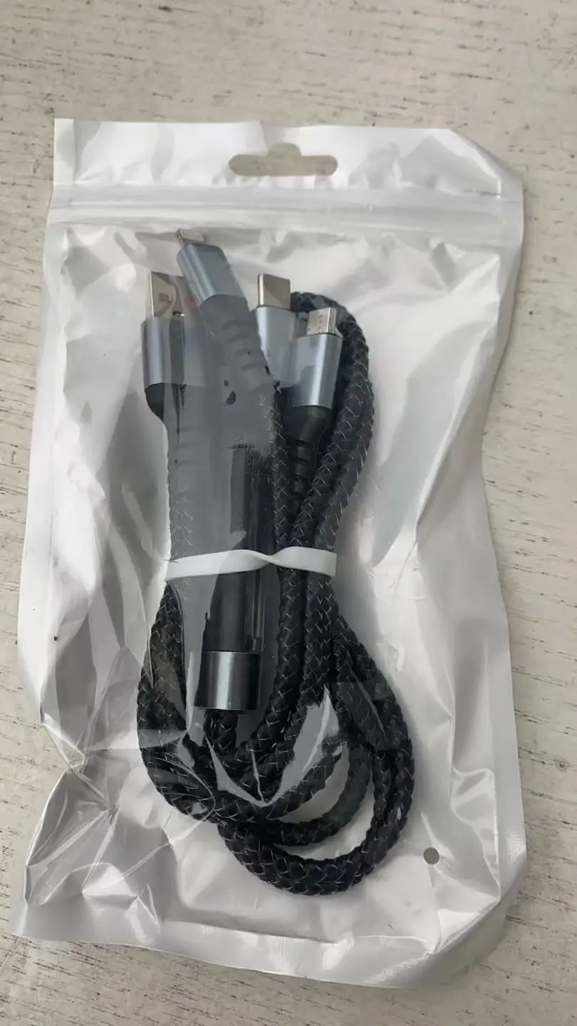 NEUES 120W Geflochtenes 3-in-1 Schnellladekabel USB Typ C Micro USB Datenkabel Kompatibel für iPhone Samsung Xiaomi Android-Telefone