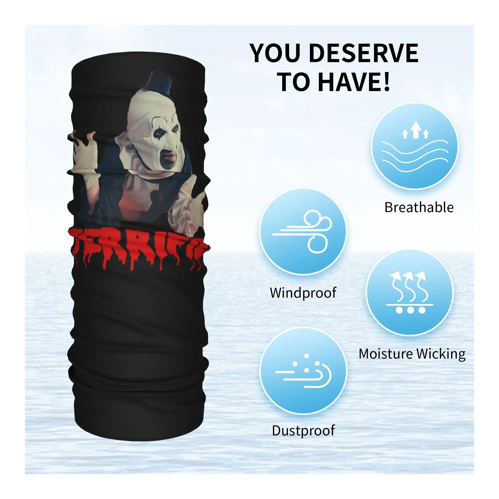 Хэллоуин фильм ужас клоун бандана шеи гетры с принтом маска шарф многофункциональная маска для лица езда унисекс для взрослых