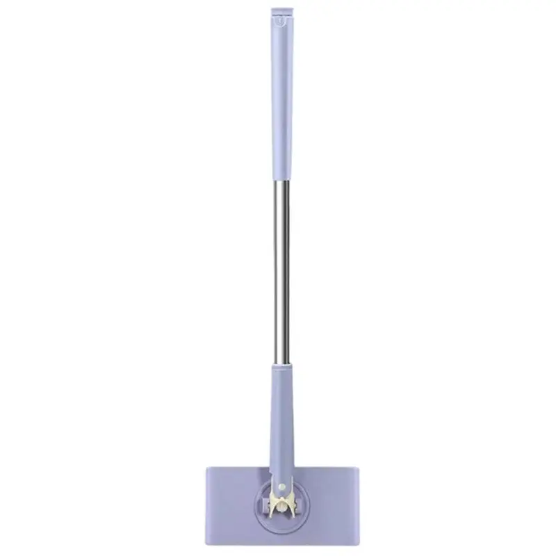 Locking Head& 10 Rags Included Snap Grip Mini Mop, Retractable Dust Cleaner Flat Mop With Convenient Cloth Changing