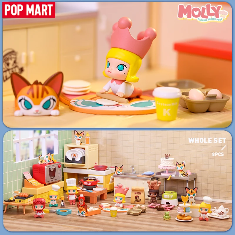 

POP MART Molly Cooking Series Blind Box Toy Kawaii Doll Caja Ciega Action Figure Caixas Collectible Figurine Model Mystery Box