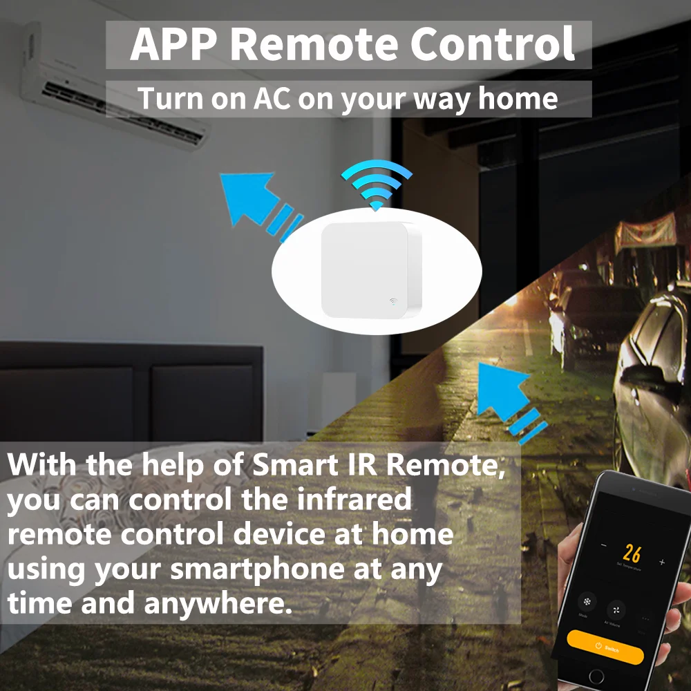 Tuya WiFi IR Remote Control APP Remote Control Universal IR for TV AC SmartLife Work with Google Home Yandex Alexa