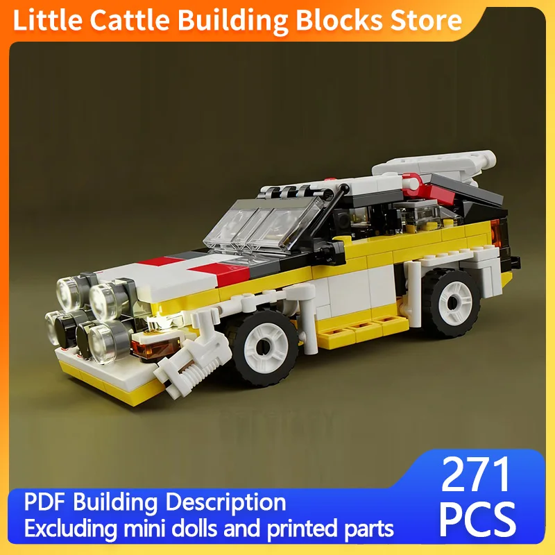City Car Model MOC Building Bricks Sport Quattro S1 Rally Racing Car Modular Technology Children Holiday Gifts Assemble Toy Suit