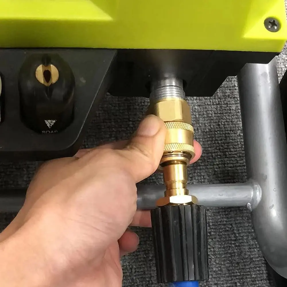 1Set 3/8 M22 Pipe Joint For M22 High Pressure Washer Adapter Set Hose Coupler Quick Connect Kits M22 1.5mm Water Outlet Set