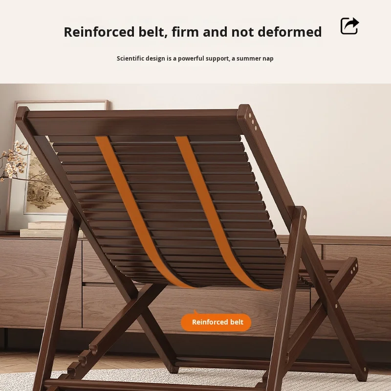 الجملة الحديثة نمط كرسي قابل للطي كرسي للتخييم في الهواء الطلق الشاطئ المنزل المسنين شرفة مكتب قيلولة مصنوعة من الخيزران #4