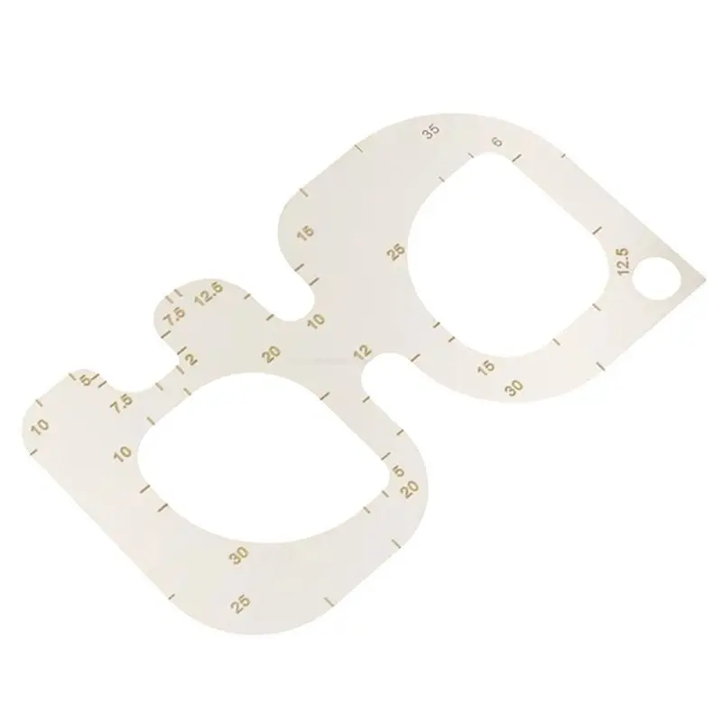 

【ELECTRONIC-ACCESSORIES】DIY Chamfer Cutting Ruler Stainless Steel R Positioning Ruler Fillet Template Leather Making Tool