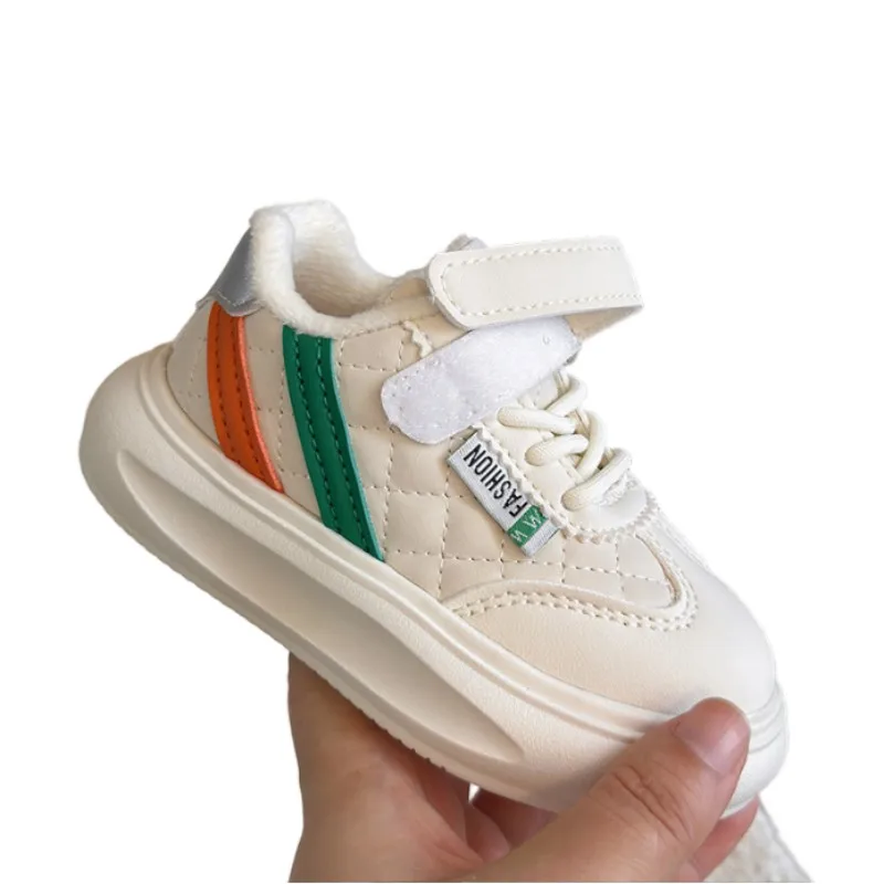 

Хлопковая повседневная обувь для девочек, новинка зимы 2024, детская спортивная обувь, плюшевые туфли для мальчиков, детские прогулочные туфли, размер 21-36